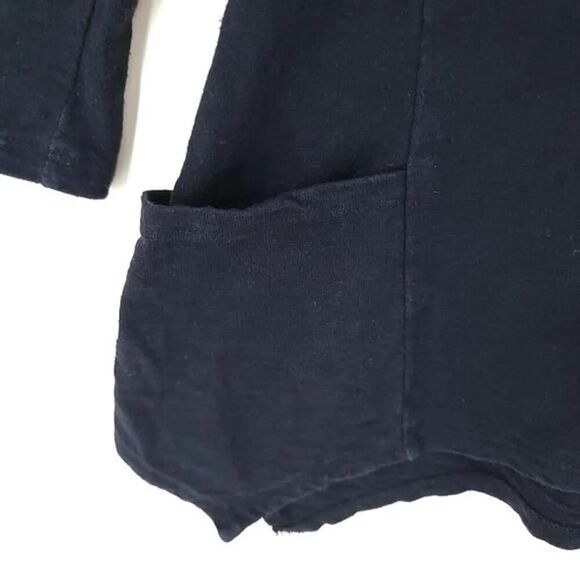 LOGO Lori Goldstein XS Black Cotton Sharkbite Tunic - Picture 4 of 8